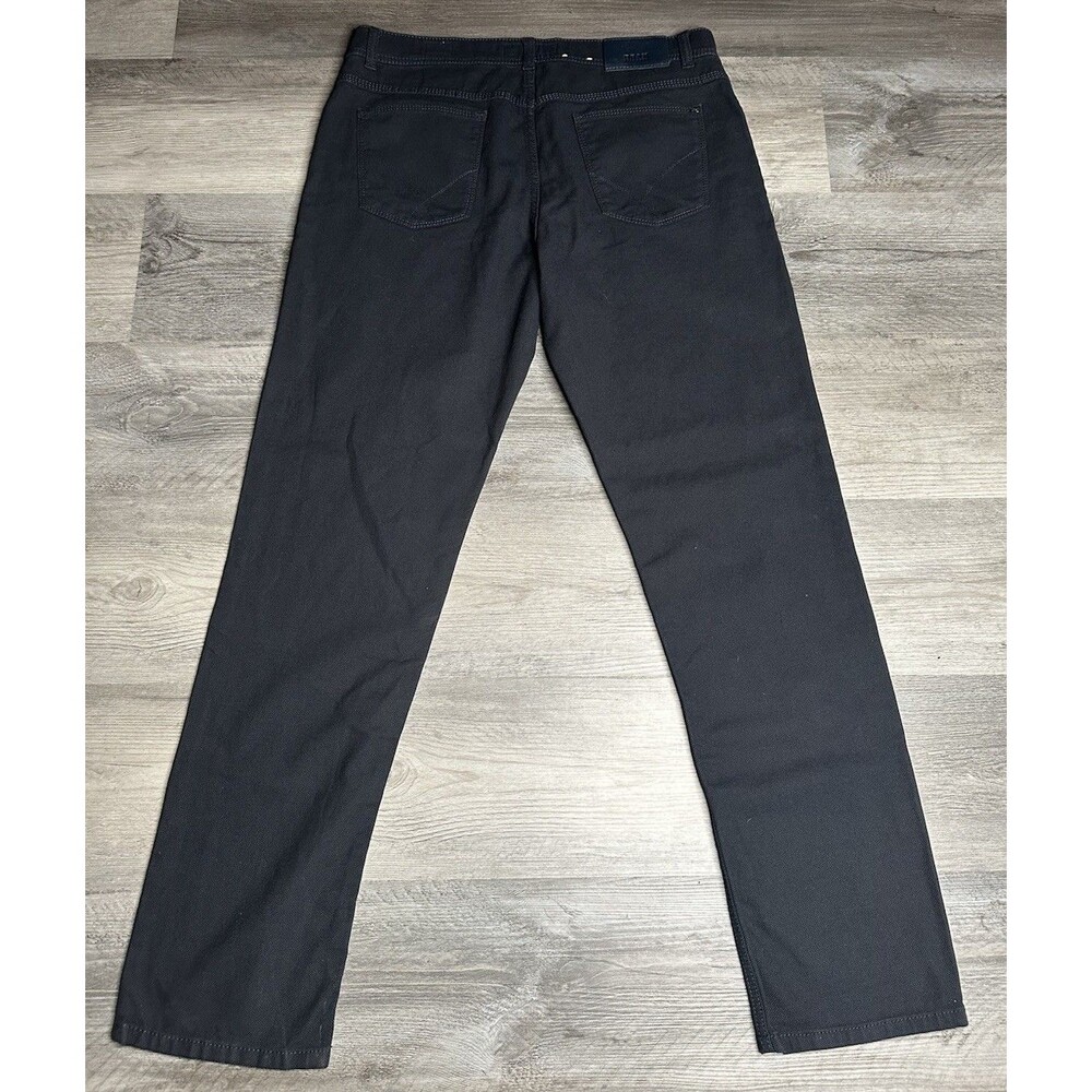 Brax Feel Good Cooper Fancy Mens Pants 35x32 Regular Fit Black/Five Pocket